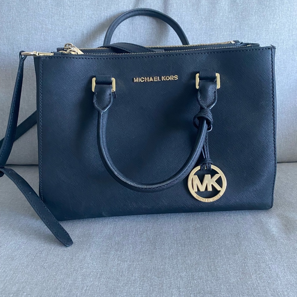 Michael Kors black tote bag